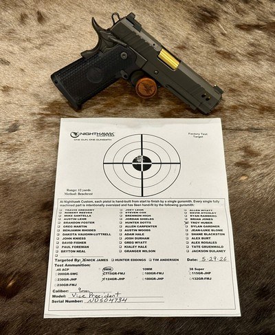 NEW NIGHTHAWK CUSTOM VICE PRESIDENT COMMANDER DOUBLE STACK 9MM 1911 W/ IOS, UPGRADES - LAYAWAY AVAILABLE - Image 2 of 25