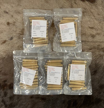NEW BERTRAM BRASS 350 RIGBY, 100 PIECES, UNPRIMED, STANDARD FINISH - Image 1 of 6