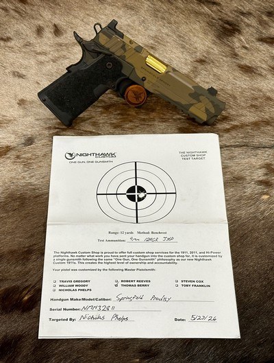 NEW NIGHTHAWK CUSTOM SHOP SPRINGFIELD GOV'T 1911 DS PRODIGY 5