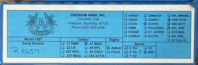 FREEDOM ARMS MODEL 97 PREMIER GRADE 41 REMINGTON MAGNUM 5