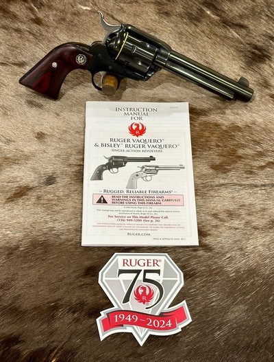NEW CONSECUTIVE SERIAL NUMBER PAIR OF RUGER VAQUERO 45 COLT 5.5