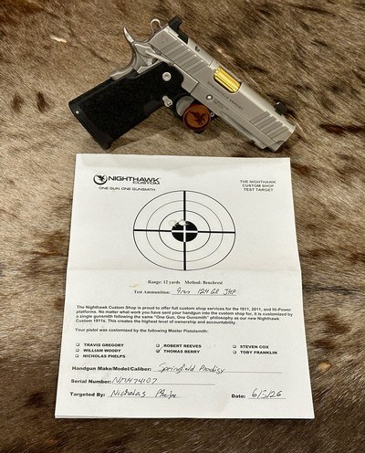 NEW NIGHTHAWK CUSTOM SHOP SPRINGFIELD 4.25
