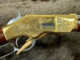 NEW UBERTI 1866 WINCHESTER YELLOWBOY WHITE CARBINE 38 SPECIAL INDIAN ENGRAVING, TACKS, GREAT WOOD 550025 - LAYAWAY AVAILABLE - Image 8 of 24