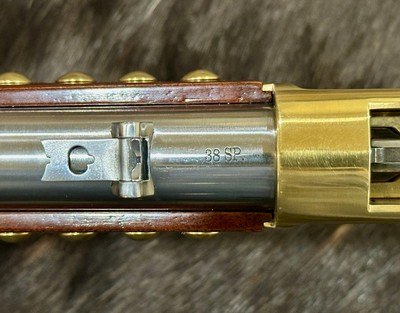 NEW UBERTI 1866 WINCHESTER YELLOWBOY WHITE CARBINE 38 SPECIAL INDIAN ENGRAVING, TACKS, GREAT WOOD 550025 - LAYAWAY AVAILABLE - Image 19 of 24