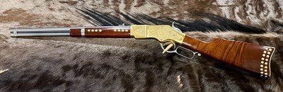 NEW UBERTI 1866 WINCHESTER YELLOWBOY WHITE CARBINE 38 SPECIAL INDIAN ENGRAVING, TACKS, GREAT WOOD 550025 - LAYAWAY AVAILABLE - Image 3 of 24
