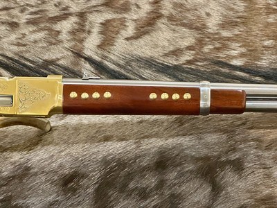 NEW UBERTI 1866 WINCHESTER YELLOWBOY WHITE CARBINE 38 SPECIAL INDIAN ENGRAVING, TACKS, GREAT WOOD 550025 - LAYAWAY AVAILABLE - Image 5 of 24