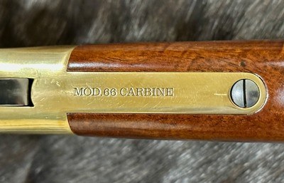 NEW UBERTI 1866 WINCHESTER YELLOWBOY WHITE CARBINE 38 SPECIAL INDIAN ENGRAVING, TACKS, GREAT WOOD 550025 - LAYAWAY AVAILABLE - Image 20 of 24