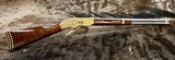 NEW UBERTI 1866 WINCHESTER YELLOWBOY WHITE CARBINE 38 SPECIAL INDIAN ENGRAVING, TACKS, GREAT WOOD 550025 - LAYAWAY AVAILABLE - Image 2 of 24