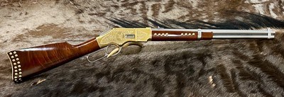NEW UBERTI 1866 WINCHESTER YELLOWBOY WHITE CARBINE 38 SPECIAL INDIAN ENGRAVING, TACKS, GREAT WOOD 550025 - LAYAWAY AVAILABLE - Image 2 of 24