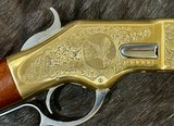 NEW UBERTI 1866 WINCHESTER YELLOWBOY WHITE CARBINE 38 SPECIAL INDIAN ENGRAVING, TACKS, GREAT WOOD 550025 - LAYAWAY AVAILABLE - Image 9 of 24