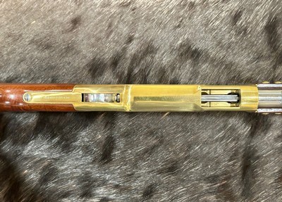 NEW UBERTI 1866 WINCHESTER YELLOWBOY WHITE CARBINE 38 SPECIAL INDIAN ENGRAVING, TACKS, GREAT WOOD 550025 - LAYAWAY AVAILABLE - Image 10 of 24