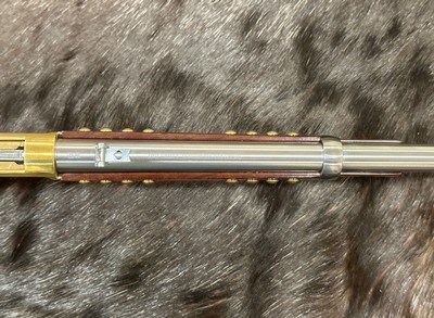 NEW UBERTI 1866 WINCHESTER YELLOWBOY WHITE CARBINE 38 SPECIAL INDIAN ENGRAVING, TACKS, GOOD WOOD 550025 - LAYAWAY AVAILABLE - Image 9 of 21