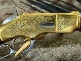 NEW UBERTI 1866 WINCHESTER YELLOWBOY WHITE CARBINE 38 SPECIAL INDIAN ENGRAVING, TACKS, GOOD WOOD 550025 - LAYAWAY AVAILABLE - Image 7 of 21