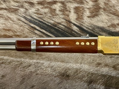 NEW UBERTI 1866 WINCHESTER YELLOWBOY WHITE CARBINE 38 SPECIAL INDIAN ENGRAVING, TACKS, GOOD WOOD 550025 - LAYAWAY AVAILABLE - Image 12 of 21