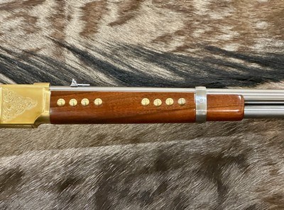 NEW UBERTI 1866 WINCHESTER YELLOWBOY WHITE CARBINE 38 SPECIAL INDIAN ENGRAVING, TACKS, GOOD WOOD 550025 - LAYAWAY AVAILABLE - Image 5 of 22