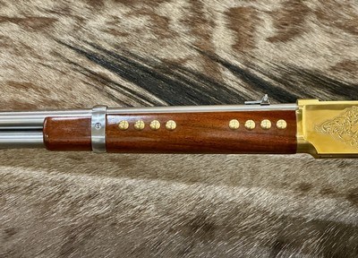 NEW UBERTI 1866 WINCHESTER YELLOWBOY WHITE CARBINE 38 SPECIAL INDIAN ENGRAVING, TACKS, GOOD WOOD 550025 - LAYAWAY AVAILABLE - Image 12 of 22