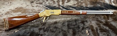 NEW UBERTI 1866 WINCHESTER YELLOWBOY WHITE CARBINE 38 SPECIAL INDIAN ENGRAVING, TACKS, GOOD WOOD 550025 - LAYAWAY AVAILABLE - Image 1 of 22