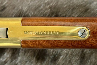 NEW UBERTI 1866 WINCHESTER YELLOWBOY WHITE CARBINE 38 SPECIAL INDIAN ENGRAVING, TACKS, GOOD WOOD 550025 - LAYAWAY AVAILABLE - Image 18 of 22