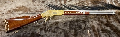 NEW UBERTI 1866 WINCHESTER YELLOWBOY WHITE CARBINE 38 SPECIAL INDIAN ENGRAVING, TACKS, GOOD WOOD 550025 - LAYAWAY AVAILABLE - Image 1 of 20