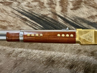NEW UBERTI 1866 WINCHESTER YELLOWBOY WHITE CARBINE 38 SPECIAL INDIAN ENGRAVING, TACKS, GOOD WOOD 550025 - LAYAWAY AVAILABLE - Image 12 of 20