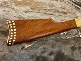 NEW UBERTI 1866 WINCHESTER YELLOWBOY WHITE CARBINE 38 SPECIAL INDIAN ENGRAVING, TACKS, GOOD WOOD 550025 - LAYAWAY AVAILABLE - Image 3 of 20