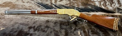 NEW UBERTI 1866 WINCHESTER YELLOWBOY WHITE CARBINE 38 SPECIAL INDIAN ENGRAVING, TACKS, GOOD WOOD 550025 - LAYAWAY AVAILABLE - Image 2 of 20