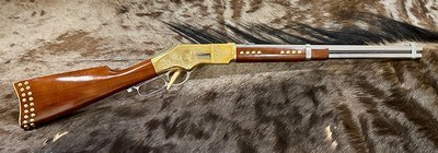 NEW UBERTI 1866 WINCHESTER YELLOWBOY WHITE CARBINE 38 SPECIAL INDIAN ENGRAVING, TACKS 550025 - LAYAWAY AVAILABLE - Image 2 of 25
