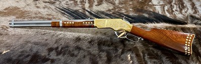 NEW UBERTI 1866 WINCHESTER YELLOWBOY WHITE CARBINE 45 COLT INDIAN ENGRAVING TACKS 550031 - LAYAWAY AVAILABLE - Image 2 of 21