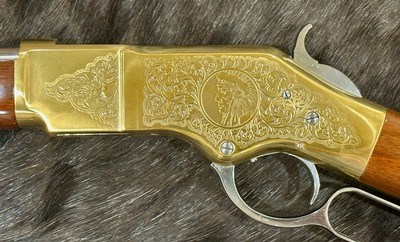 NEW UBERTI 1866 WINCHESTER YELLOWBOY WHITE CARBINE 45 COLT INDIAN ENGRAVING TACKS 550031 - LAYAWAY AVAILABLE - Image 18 of 23
