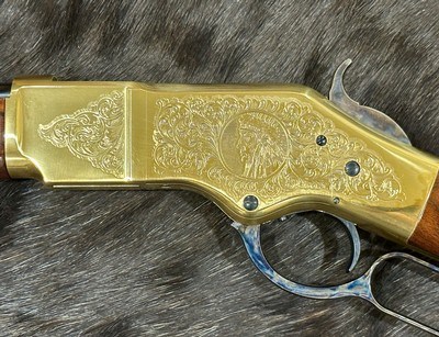 NEW UBERTI 1866 WINCHESTER YELLOWBOY CARBINE 38 SPECIAL INDIAN ENGRAVING, TACKS 550024 - LAYAWAY AVAILABLE - Image 17 of 22