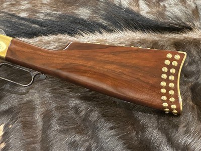 NEW UBERTI 1866 WINCHESTER YELLOWBOY CARBINE 38 SPECIAL INDIAN ENGRAVING, TACKS 550024 - LAYAWAY AVAILABLE - Image 10 of 22
