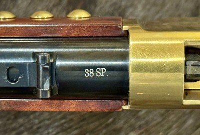 NEW UBERTI 1866 WINCHESTER YELLOWBOY CARBINE 38 SPECIAL INDIAN ENGRAVING, TACKS 550024 - LAYAWAY AVAILABLE - Image 15 of 22