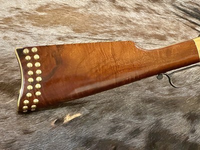 NEW UBERTI 1866 WINCHESTER YELLOWBOY CARBINE 38 SPECIAL INDIAN ENGRAVING, TACKS 550024 - LAYAWAY AVAILABLE - Image 3 of 22