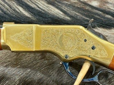 NEW UBERTI 1866 WINCHESTER YELLOWBOY CARBINE 38 SPECIAL INDIAN ENGRAVING, TACKS 550024 - LAYAWAY AVAILABLE - Image 16 of 21