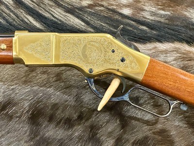 NEW UBERTI 1866 WINCHESTER YELLOWBOY CARBINE 38 SPECIAL INDIAN ENGRAVING, TACKS 550024 - LAYAWAY AVAILABLE - Image 11 of 21