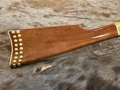 NEW UBERTI 1866 WINCHESTER YELLOWBOY CARBINE 38 SPECIAL INDIAN ENGRAVING, TACKS 550024 - LAYAWAY AVAILABLE - Image 3 of 22