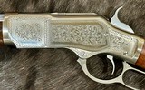EXHIBITION, HAND-ENGRAVED UBERTI 1873 WINCHESTER IN THE WHITE SPORTING 45 COLT 20