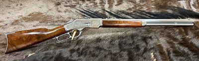 EXHIBITION, HAND-ENGRAVED UBERTI 1873 WINCHESTER IN THE WHITE SPORTING 45 COLT 20