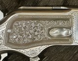 EXHIBITION, HAND-ENGRAVED UBERTI 1873 WINCHESTER IN THE WHITE SPORTING 45 COLT 20