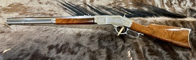 EXHIBITION, HAND-ENGRAVED UBERTI 1873 WINCHESTER IN THE WHITE SPORTING 45 COLT 20