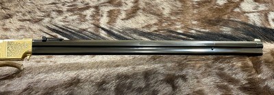NEW UBERTI 1860 HENRY RIFLE, ENGRAVED, SWIVELS, GOOD WOOD 24.25