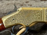 NEW UBERTI 1860 HENRY RIFLE, ENGRAVED, SWIVELS, GOOD WOOD 24.25