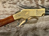NEW UBERTI 1860 HENRY RIFLE, ENGRAVED, SWIVELS, GOOD WOOD 24.25