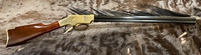 NEW UBERTI 1860 HENRY RIFLE, ENGRAVED, SWIVELS, GOOD WOOD 24.25