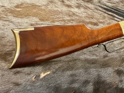 NEW UBERTI 1860 HENRY RIFLE, ENGRAVED, SWIVELS, GOOD WOOD 24.25