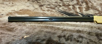 NEW UBERTI 1860 HENRY RIFLE, ENGRAVED, SWIVELS, GOOD WOOD 24.25