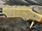 NEW UBERTI 1860 HENRY RIFLE, ENGRAVED, SWIVELS, GOOD WOOD 24.25