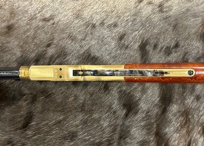 NEW UBERTI 1860 HENRY RIFLE, ENGRAVED, SWIVELS, GOOD WOOD 24.25