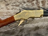 NEW UBERTI 1860 HENRY RIFLE, ENGRAVED, SWIVELS, GOOD WOOD 24.25
