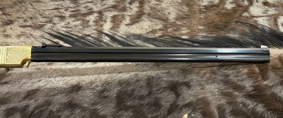 NEW UBERTI 1860 HENRY RIFLE, ENGRAVED, SWIVELS, GOOD WOOD 24.25